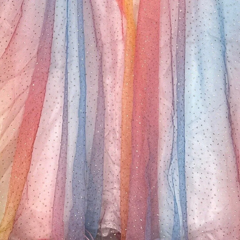 Jessica Ann Dress Girls 4 Multicolored Layered Chiffon‎ Swing Bow Wedding Party